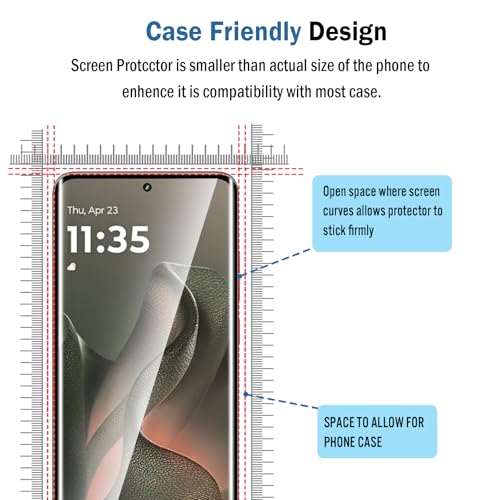 2 Pack 3D Compatible with Motorola Edge 2025/Moto Edge 60 Fusion/60 Pro Screen Protector,9H Tempered Glass Film,HD Clear Scratch Resistant,Bubble-Free for Moto Edge 2025 Screen Protector