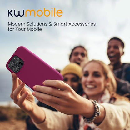 kwmobile Case Compatible with Apple iPhone 16 Pro Case - TPU Silicone Phone Cover with Soft Finish - Pomegranate Red - color: pomegranate red, size: iPhone 16 Pro