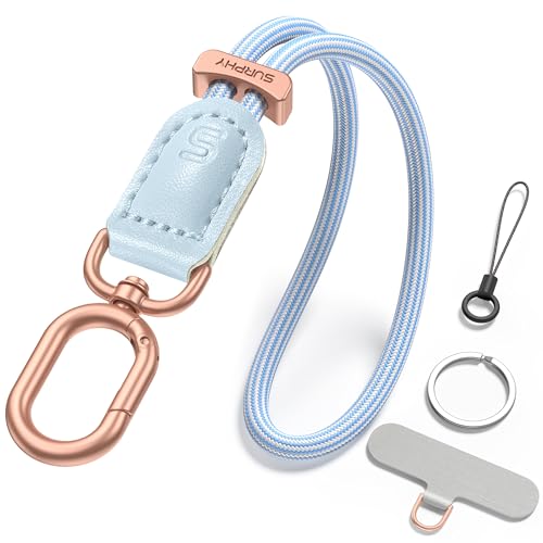 SURPHY Phone Wrist Strap, Keychain Wristlet, Phone Lanyard with Tether Tab - color: Blue