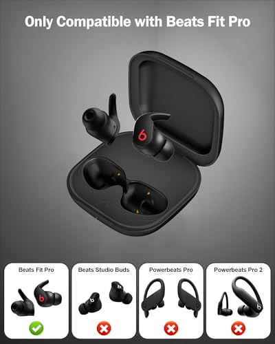 Charging Case Replacement for Fit Pro – Wireless Charger Case with Bluetooth Pairing Button, 700mAh Battery, Earbuds Not Included - color: Beats Fit Pro Black