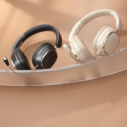 Hi-Fi Stereo Wireless Headphone Active Noise Cancellation Bluetooth 5.3 Headset with Detachable Microphone Ultra Comfortable and Full Ear Coverage Lightweight Foldable Earphone - color: Black