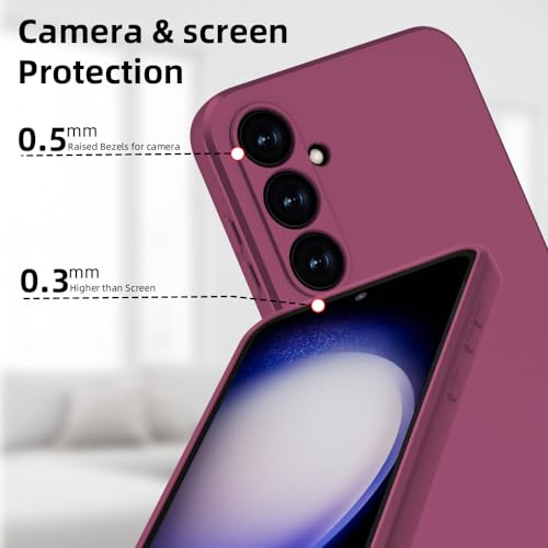 X-level for Samsung Galaxy S23 FE Case Slim Fit Ultra-Thin Super Soft TPU Phone Back Cover, Light Protective Matte Finish Coating Case for Samsung S23 FE 5G -WineRed - color: Winered