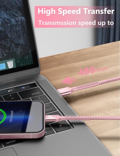 iPhone Charger 6FT 2Pack, Lightning Cable [Apple MFi Certified] iPhone Fast - color: Pink, size: 6FT, style: USB A to Lightning