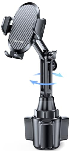 Miracase 2025 Upgraded Universal Cup Phone Holder for Car, [Rotatable & Adjustable] Long Neck Car Cup Holder Phone Mount Compatible with iPhone, Samsung, Google & More Smartphones - color: Dark Gray