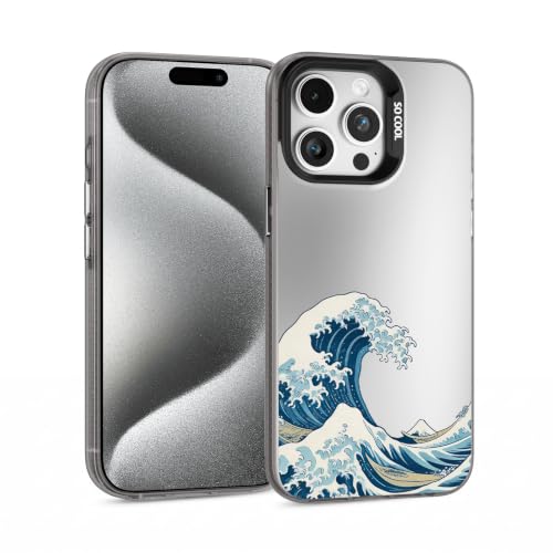 for iPhone 15 Pro Max Case, TPU, Drop Protection, Waves | Matte Silver Back, Shockproof, Fade-resistant, Anti-yellow, Lens Protection, Precise Cutout, Slim grip, Waves - color: Waves, size: iPhone 15 Pro Max