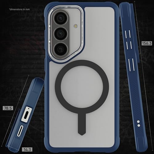 Ghostek Covert Clear S26 Case MagSafe Compatible with Magnetic Ring, Slim Thin Shockproof Phone Cover Designed for 2026 Samsung Galaxy S26 (6.3") (Blue Matte) - color: Blue Matte, size: Galaxy S26
