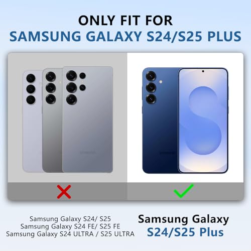 for Samsung 25-Plus Case/Samsung 24-Plus Case with Stand, Gray - color: Gray, size: Galaxy S24/S25 Plus 6.7"