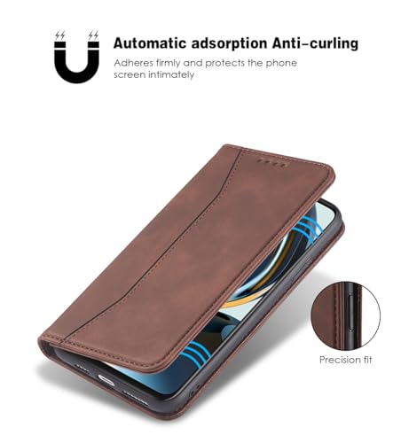 Asuwish Flip Wallet Phone Case for OnePlus Nord N30 5G/CE 3 Lite with Tempered Glass Screen Protector Magnetic Closure Folio Cover Credit Card Holder Slot Stand OPPO K11x/One Plus 1 1+ N 30/CE3 Coffee - color: Coffee