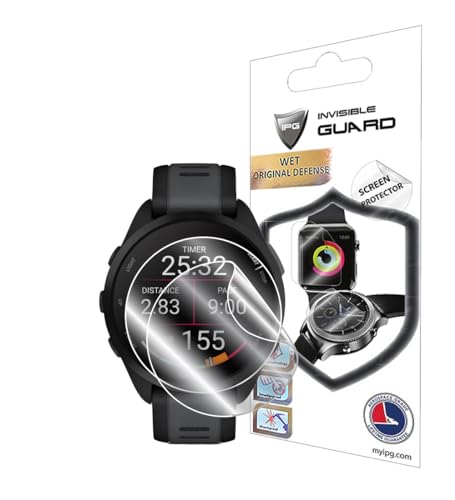 IPG for Garmin Forerunner 165, 165 Music Hydrogel Screen Protector (2 Units) Invisible HD Clear Film Anti Scratch Guard-Smooth/Self-Healing/Bubble for Forerunner 165 - size: Forerunner 165-Music