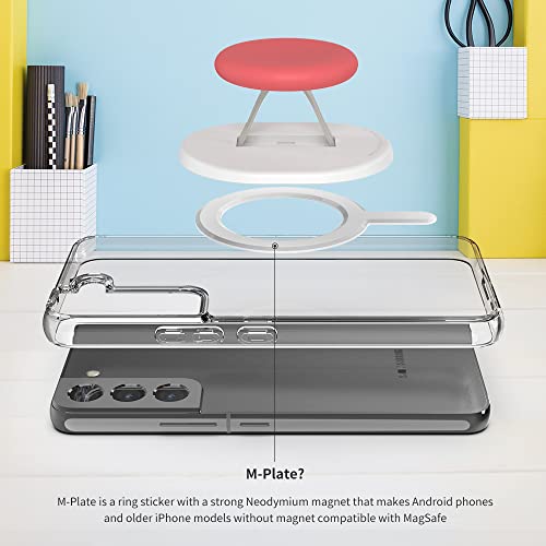 Sinjimoru Magnetic Phone Grip, Magnetic Phone Holder Compatible with MagSafe Stand, Ensuring Finger Comfort for iPhone 16 15 14 13 12, M-Mini Tok Black - color: Black