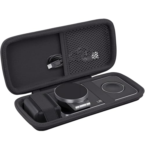 Hard Travel Case for UEQ/VBA/KEEPRO 3 in 1 Wireless Charging Station - color: Black Case