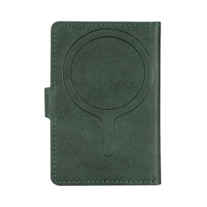 Ultra-Thin Magnetic Wallet and Card Holder (Green) | Compatible with All Magnetic Protective Case,Premium PU leather, stand function, 6 card slots; Fits iPhone17/16/15/14series - color: Green