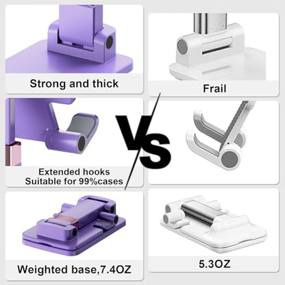 Cell Phone Stand Cute Mobile Holder For iPhone Desk Office Accessories - color: 07-Violet