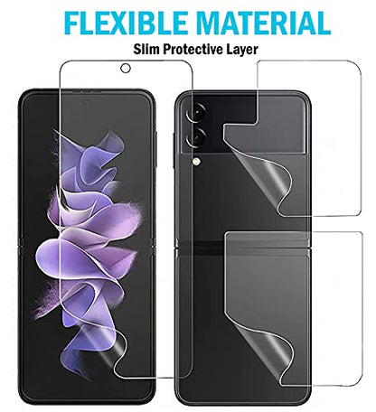 Screen Protector Wrap for Samsung Galaxy Z Flip 3 Phone - Clear