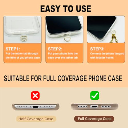 Phone Wrist Strap Metal Phone Chain Wristlet Strap Detachable Cellphone Lanyard Wrist with Tether Tab - color: 07_gold Letter K