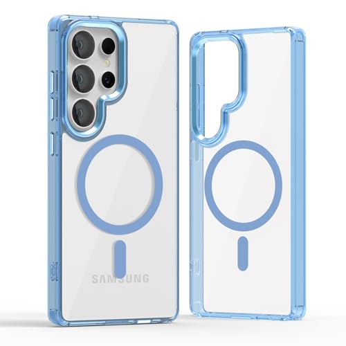 Lunivop for Samsung Galaxy s25 Ultra Case Hard [Compatible with Magsafe Wireless Charging] Yellowing Resistant Magnetic Cover Clear para S 25 Ultra 6.9 '' 5G 2025 Rugged Best Phone Cases Light Blue - color: Light Blue, size: Compatible with Samsung Galaxy