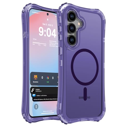 WRJ Magnetic Matte for Samsung Galaxy S26 FE Case,Samsung S25 FE Case [Fit for MagSafe][Military Grade Drop Protection] Translucent Shockproof Protective Phone Case-Violet - color: Violet, style: Matte
