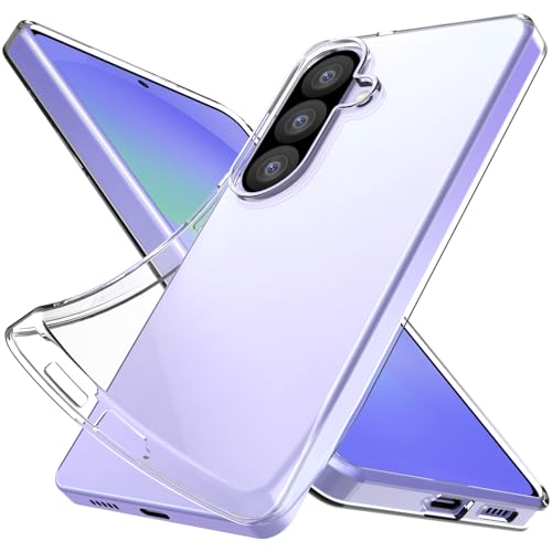 Silicone Clear for Samsung Galaxy A36 Case,Ultra Thin with Comfort Grip | Soft Slim-Fit TPU Galaxy A36 Phone Cover,Non-Slip,Shockproof Protection,Scrath-Resistant