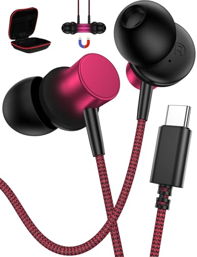 ACAGET USB C Earbuds for Samsung Galaxy S25 S26 Ultra S24 S23 S22 S21 Plus