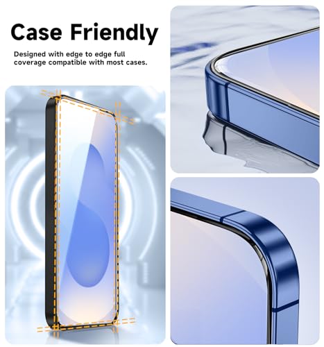 MAGIC JOHN for Samsung Galaxy S25 Plus /S25+ Screen Protector, Easy Install | 2 Pack Tempered Glass, 6.7inch Bubble Free, Auto Dust-Elimination, Fingerprint Unlock, HD Clear - size: S25+ Plus 6.7inch