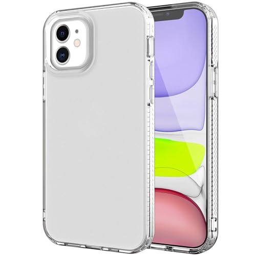 Phone Case for iPhone 12 Clear, [Crystal Clear][Non-Yellowing] Slim Shockproof Reinforced Drop Protective Flexible TPU Back Cover Phone Case for iPhone 12 Protective Case(Transparent) - color: Transparent