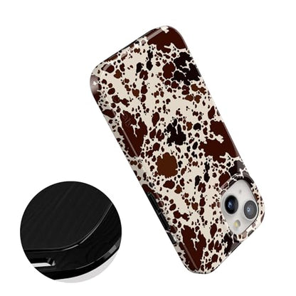 Casely iPhone 15 Plus Case | Cowgirl Envy | Cow Print | Compatible with MagSafe | Classic Ultra Slim Design - color: Cowgirl Envy | Cow Print