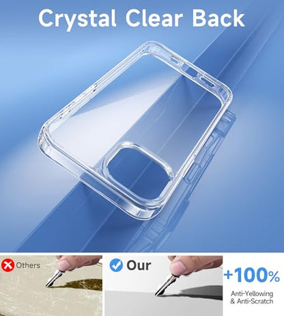 USLAI Case for iPhone 14 Plus, Anti-Yellowing, Crystal Clear Back, Shockproof & Military‑Grade Drop Protection - Transparent - color: Clear, size: iPhone 14 Plus