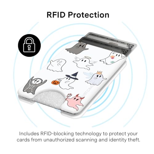 VELVET CAVIAR compatible with MagSafe Wallet 2.0 | Magnetic Card Holder Wallet for iPhone 17/16/15/14/13/12 or Phone Cases compatible with MagSafe | Ghosted Costume Party - color: Ghosted Costume Party