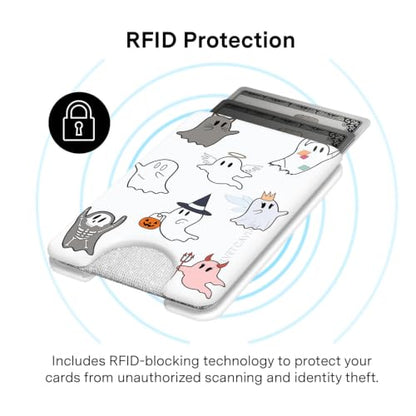 VELVET CAVIAR compatible with MagSafe Wallet 2.0 | Magnetic Card Holder Wallet for iPhone 17/16/15/14/13/12 or Phone Cases compatible with MagSafe | Ghosted Costume Party - color: Ghosted Costume Party