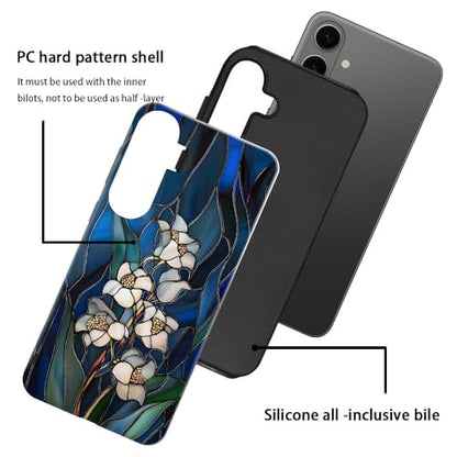 Case for Samsung Galaxy S26 Plus,Camera Protection Soft Glossy Phone Case - Lily Wild Flower Stained Glass - color: Lily Wild Flower Stained Glass, size: Samsung Galaxy S26 Plus