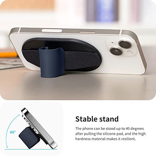 Sinjimoru Magnetic Phone Grip for MagSafe, Silicone Phone Strap, Light Grey - color: Light Grey