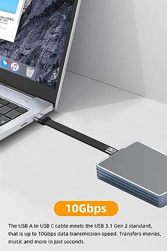 AreMe 10Gbps USB to USB C Short Cable, 5.3 inch