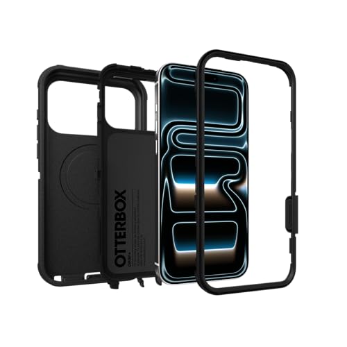 OtterBox iPhone 17 Pro Max Defender Pro Series Case - Black | Tough, Rugged & Durable iPhone Case, Snaps on MagSafe, Multi-Layer, Impact Absorbing iPhone Case - color: Black, style: iPhone 17 Pro Max