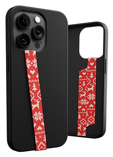 Phone Loops: Non-Elastic Phone Grip, Phone Strap, Phone Holder for Hand - Small, Light and Discreet Phone Loop Cell Phone Holder for Hand - Phone Finger Holder - color: Fabric: Tricot