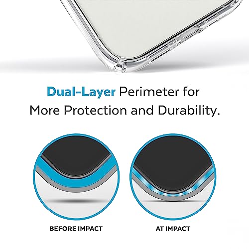Speck Clear iPhone 14 Pro Max Case - Drop Protection, Scratch Resistant Dual Layer Slim Phone Case for 6.7 Inch iPhones 14 Pro Max - MagSafe Compatible - Anti-Yellowing - Presidio Perfect-Clear/Clear - color: Clear/Clear