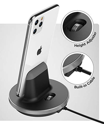 Fast Charging Power Stand for iPhone and iPad Models - MFi Certified Lightning Dock with USB-C Wall Adapter (for All iPhone 12/13 /14 Models)
