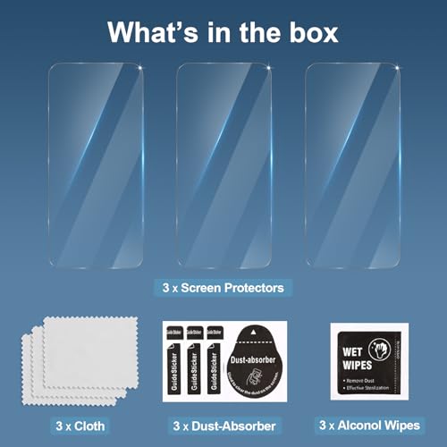 GiiYoon-3 PACK Screen Protector for OnePlus 15 [HD Full Coverage] [Easy Installation] [Scratch Resistant] [9H Hardness] - size: OnePlus 15
