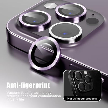 Camera Lens Protector Compatible with iPhone 11 Pro/11 Pro Max/12 Pro,Scratch Resistant,HD Clear Tempered Glass Camera Lens Protection Cover,Case Friendly Easy to Install - Light Purple - color: Light Purple, size: iPhone 11 Pro/11 Pro Max/iPhone 12 Pro