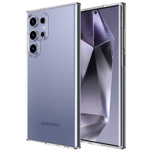 Crystal Clear Compatible with Samsung Galaxy S24 Ultra Case.Soft Slim Fit Transparent Plastic TPU Protective Silicone Cover Phone Cases for Samsung Galaxy S24 Ultra [Slim Thin ] - size: galaxy s24 ultra case