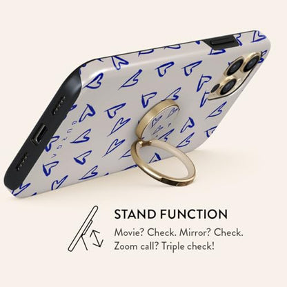 BURGA Cell Phone Ring, Holder Grip and Stand - Finger Phone Grip for Back of Smartphone Case, Kickstand 360 Rotation, Universal Ring for iPhone Samsung Galaxy Huawei Google Pixel, Stylish Accessories - color: Love Me Right, style: Gold