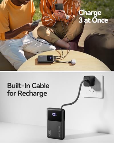 INIU Portable Charger, Smaller 45W Fast Charging Power Bank, 10000mAh Black - color: Black, size: 10000mAh