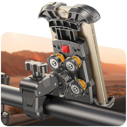 Bike Phone Holder Motorcycle Mount with Rubber Vibration Damper