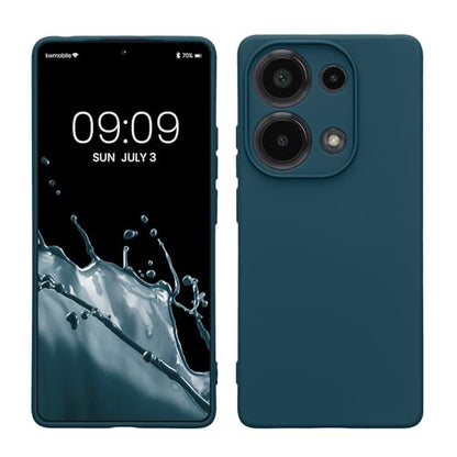 kwmobile Case Compatible with Xiaomi Redmi Note 13 Pro 4G Case - Protective Slim TPU Cover with Soft Matte Finish - Teal Matte - color: teal matte