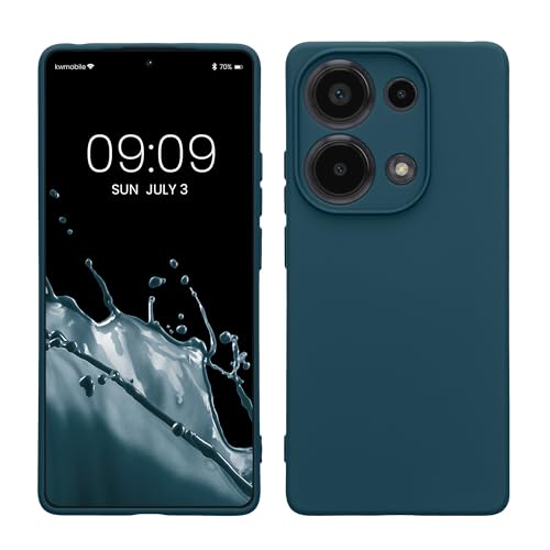 kwmobile Case Compatible with Xiaomi Redmi Note 13 Pro 4G Case - Protective Slim TPU Cover with Soft Matte Finish - Teal Matte - color: teal matte