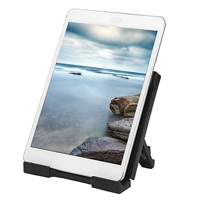 Tablet Stand, Plastic Five Gears Support Height Adjustable Portable Storage Mobile Phone Stand, 7-11 Inch Tablet PC Desktop Bracket, with Soft Rubber Pad, for for E Reader(Black)