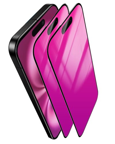 Privacy Screen Protector for iPhone 16 2 Pack (Pink) - color: for iPhone 16 (Pink)