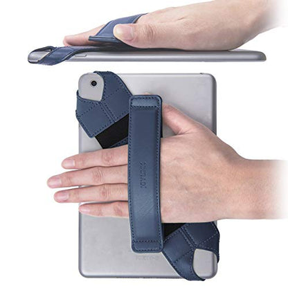 joylink Universal Tablet Hand Strap Holder, 360 Degrees Swivel Leather Handle Grip with Elastic Belt, Secure & Portable for 7.9" Tablets (Samsung Asus Acer Google iPad mini), Brown… - color: Brown