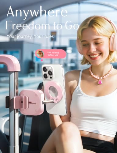 LISEN Airplane Travel Essentials for Flying Airplane Phone Holder for Desk - color: Pink