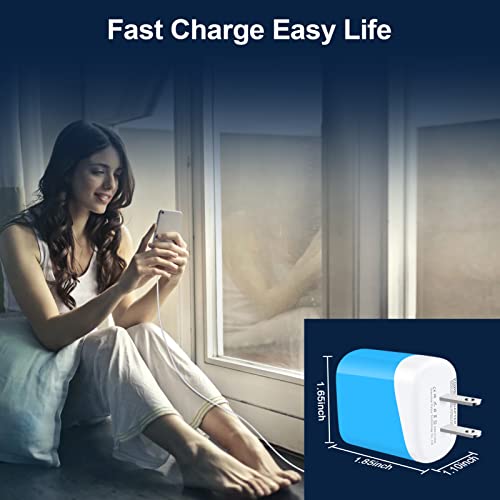 20W Samsung Wall Charger for Samsung Galaxy A17 A16 A15 A36 A56 S26 Ultra S26+ S26 S25 FE Z Fold 7/Flip 7,USB C Fast Charging Block Charger Box Brick Travel Cube for iPhone 17 16 15 14 13 12,Pixel 10a - color: Blue