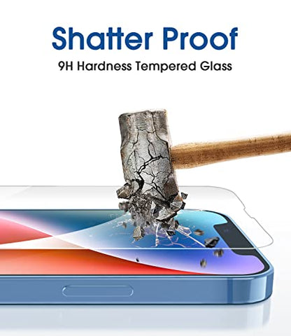 amFilm OneTouch for iPhone 14 Screen Protector 6.1'' Tempered Glass - size: IPH14-6.1”